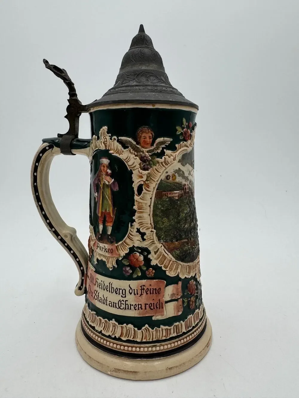 Vintage Beer Stein Marzi & Remi Heidelberg Panorama 0.5L
